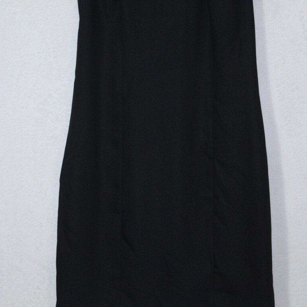 Vintage 90s Petite Sophisticate black sheath mini dress - Picture 5 of 11